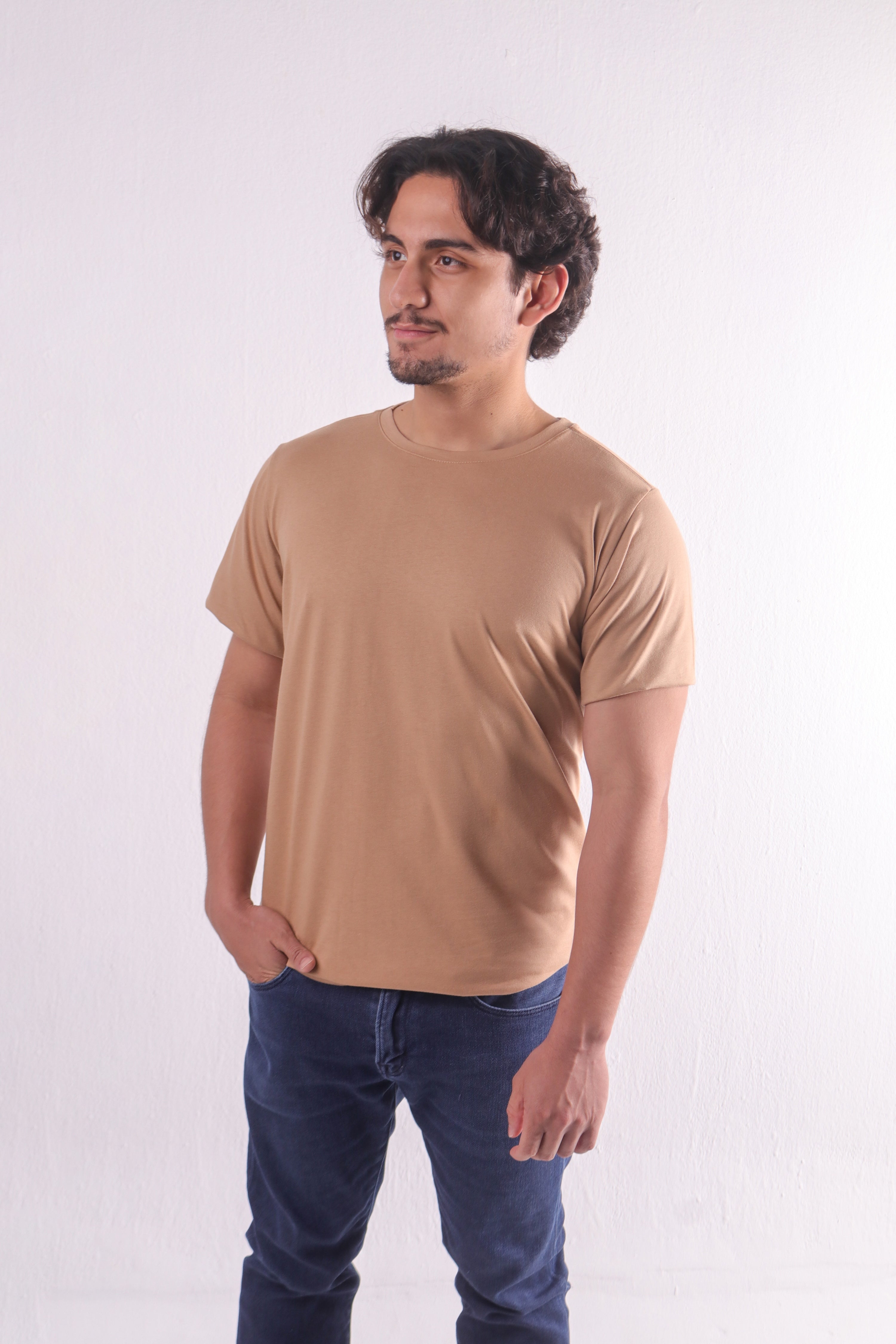 Unisex Beige T-Shirt