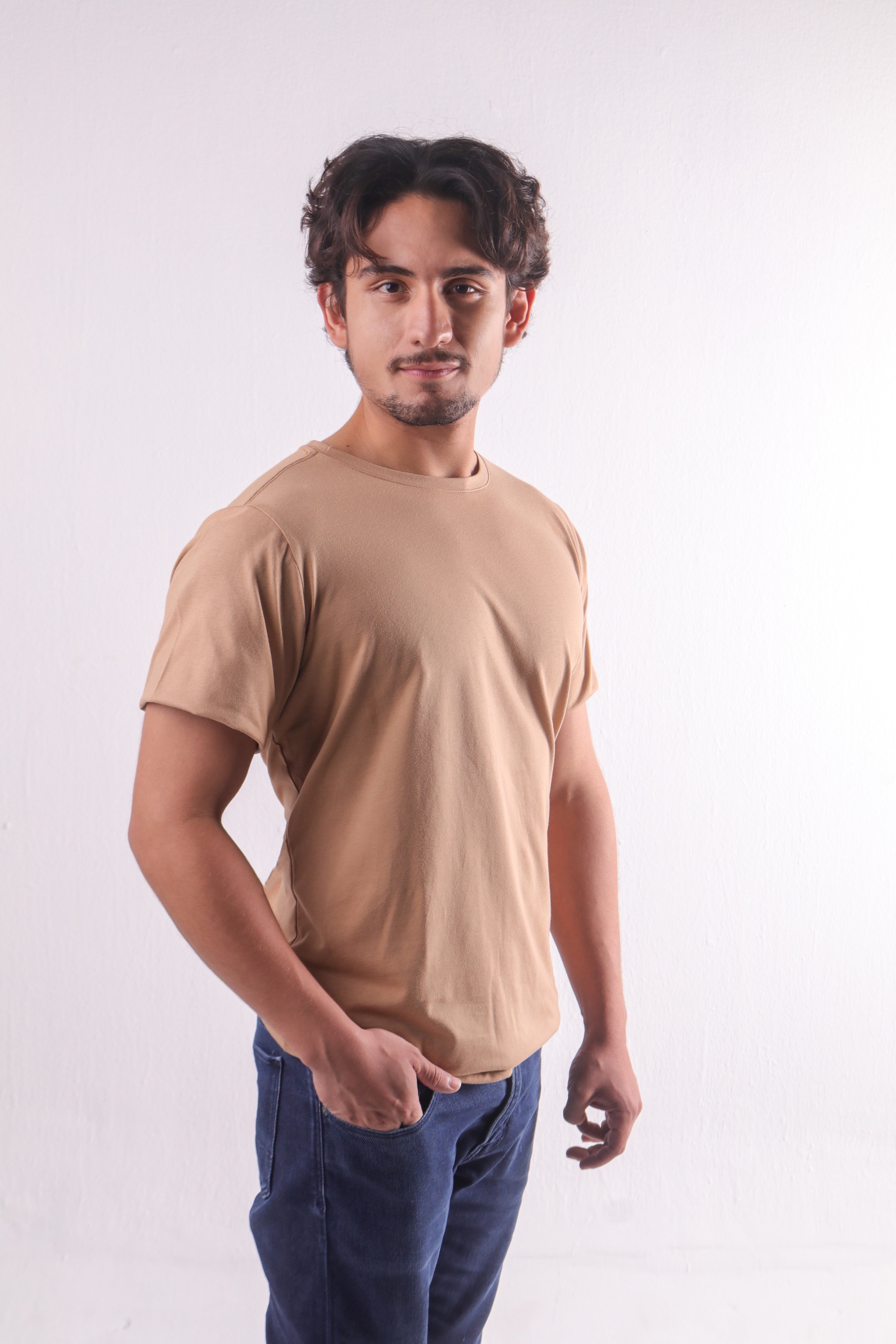Unisex Beige T-Shirt